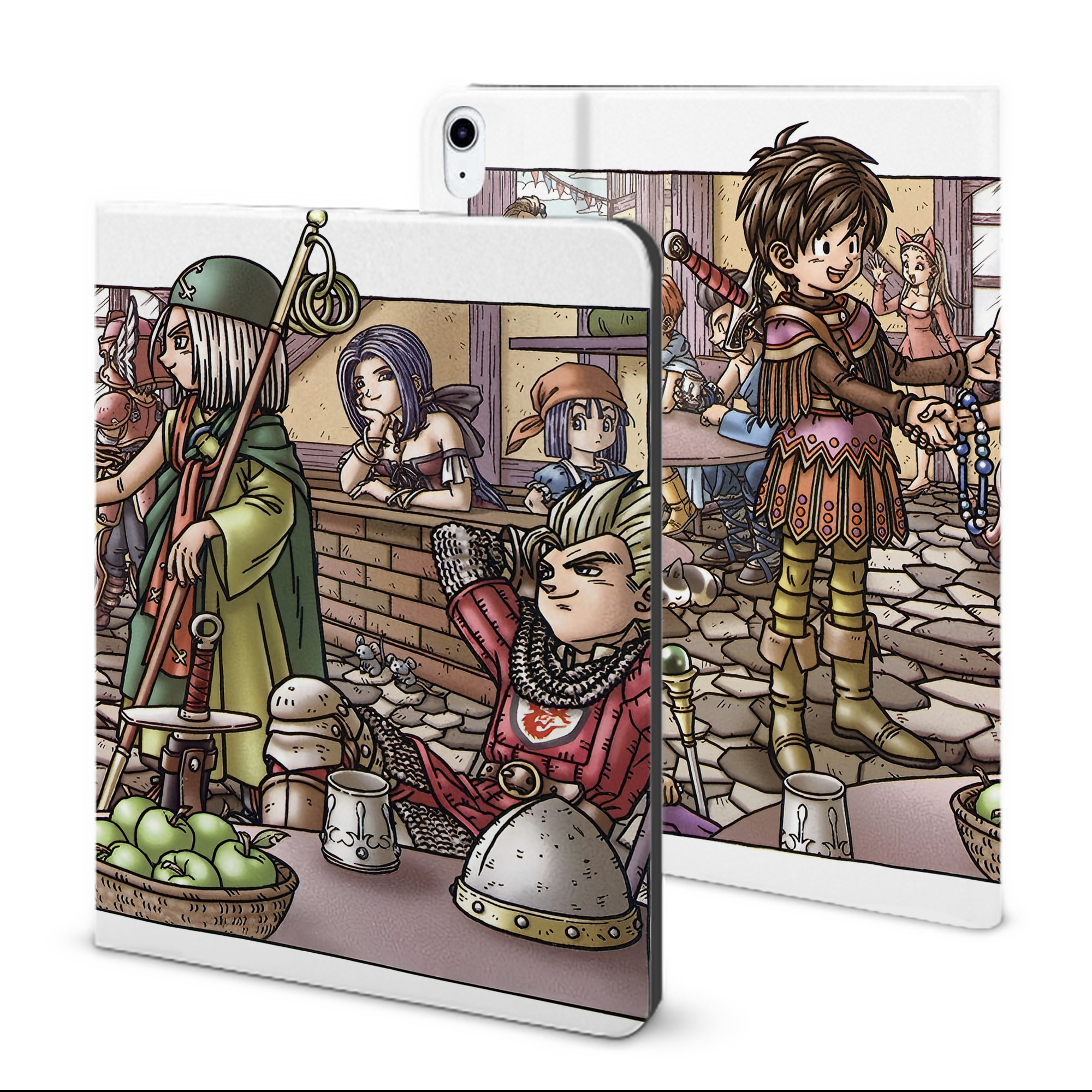 （画像用） ドラゴンクエスト Doragon Kuesuto Dragon Quest IPad ケース ブック型 PUレザー TPU 耐衝撃 軽量 薄型 ペン収納なし 全面保護 IPad 各モデル対応